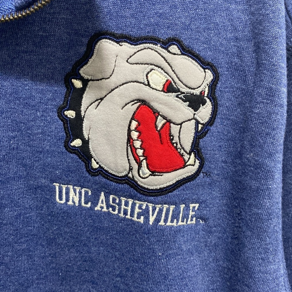 Champion UNC Ashville Blue Quarter Zip Pullover Sweatshirt Medium Mens - Picture 2 of 5